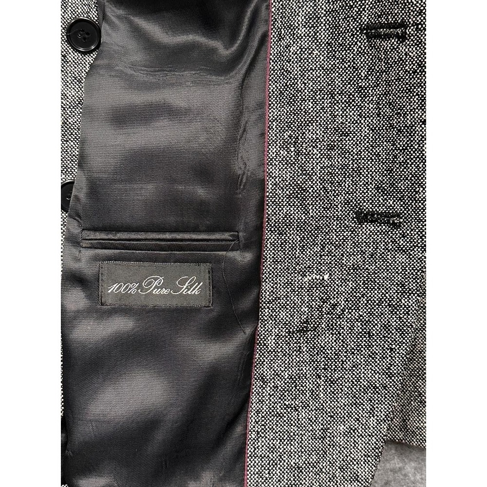 Vintage Roberto Vasalli 100% Silk Tweed Sport Coat Mens R42 Gray Yugoslavia - Picture 15 of 16